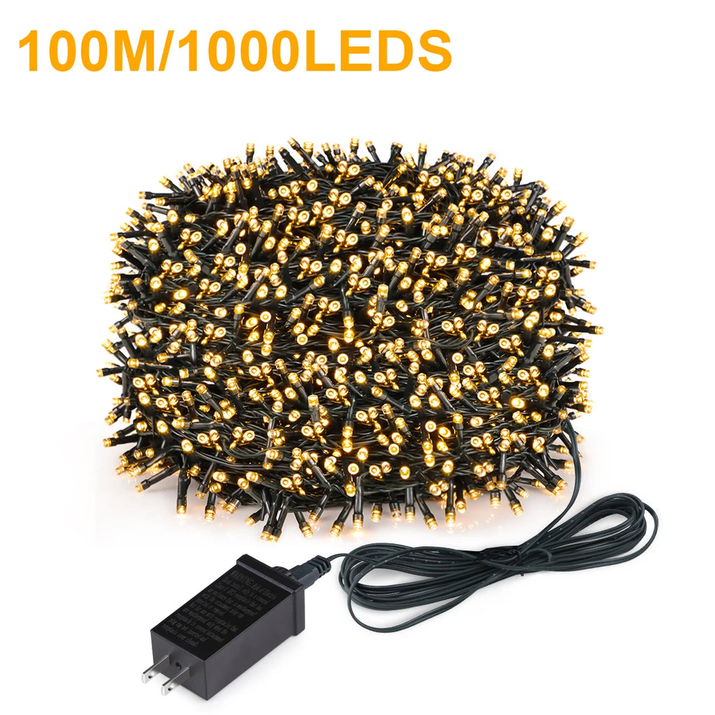 10M-100M LED Festival Lights Outdoor LED String Garland Ligh
