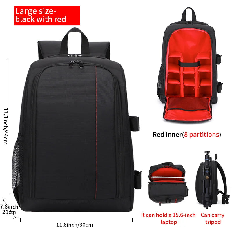 Digital Camera Backpack Outdoor Large-Capacity Camera Bag Laptop Backpack Multi-Functional Convenient Backpack