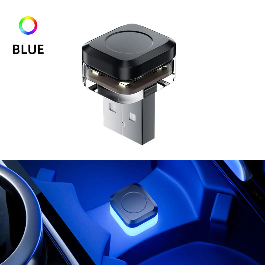 1pcs Mini USB LED Car Light Decoration Atmosphere Lights Universal Emergency Lighting Decorative Ambient Lamp for PC Flat Car