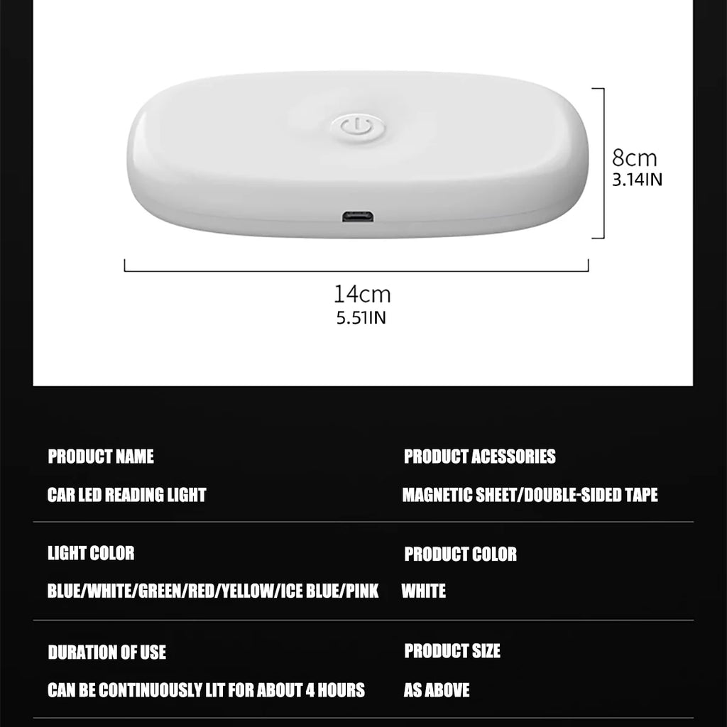 Car LED Touch Light Mini Wireless Car Interior Lighting Magn