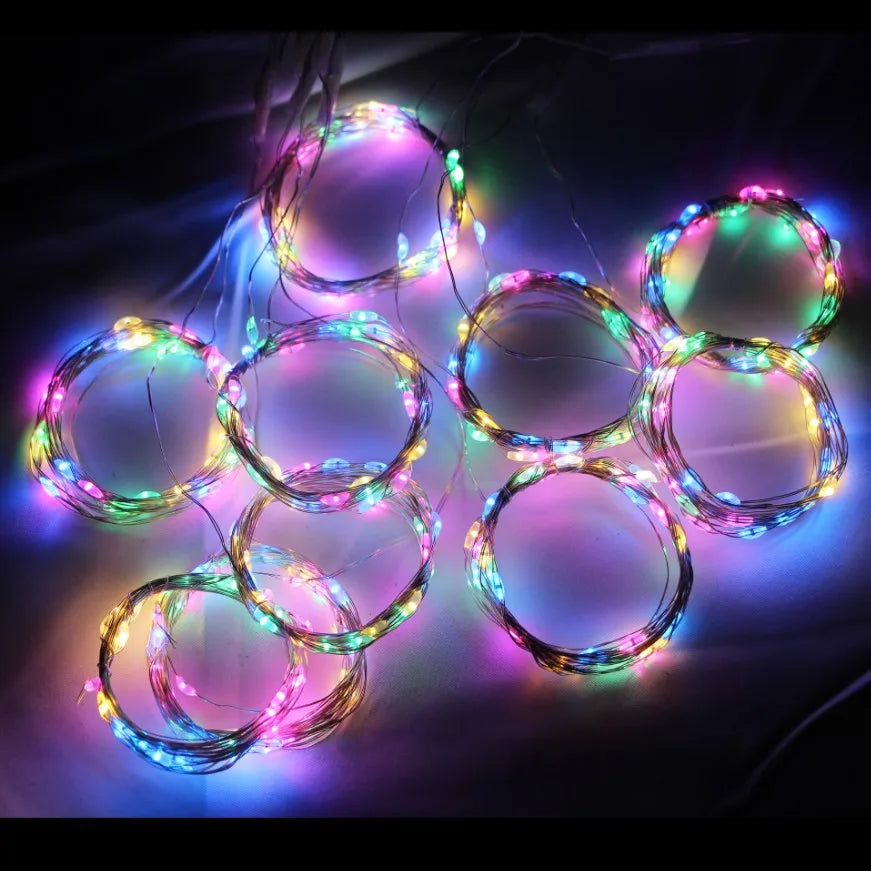 3MX1M/2M/3M Battery/USB Power LED String Fairy Lights Garland For New Year Wedding Party Christmas Home Curtain Decor Lights