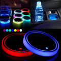 LED Car Cup Holder Lights Waterproof Cup Pad with 7 Colors C