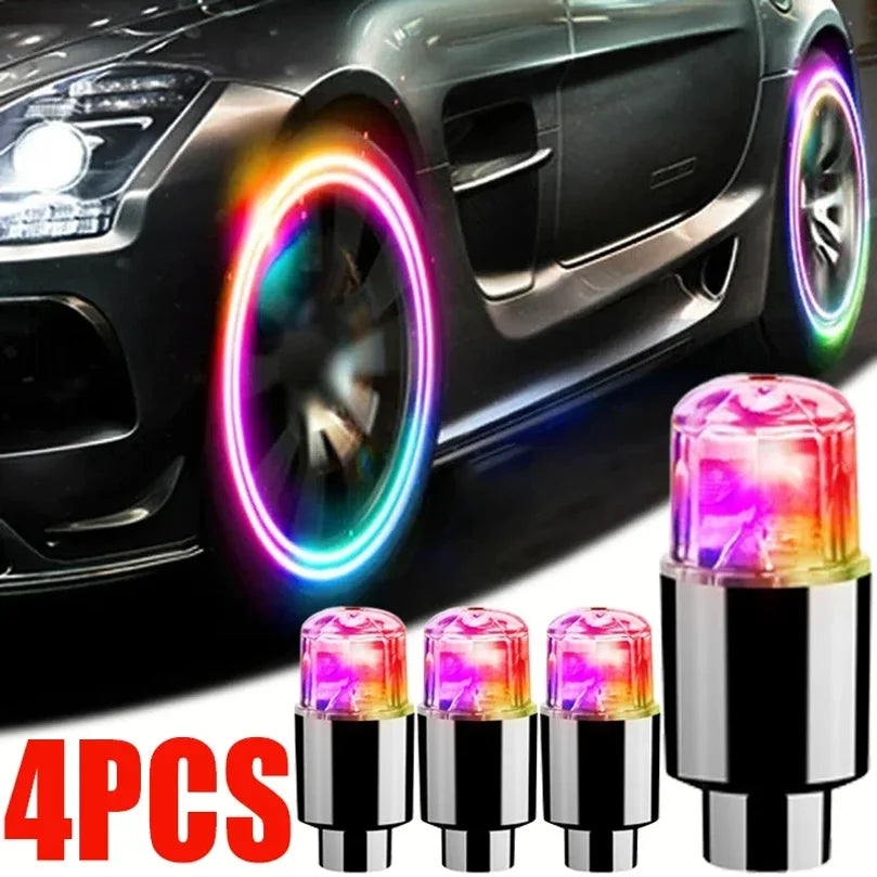 Car Hub Ambient Light Bicycle LED Tire Lights Universal Car 
