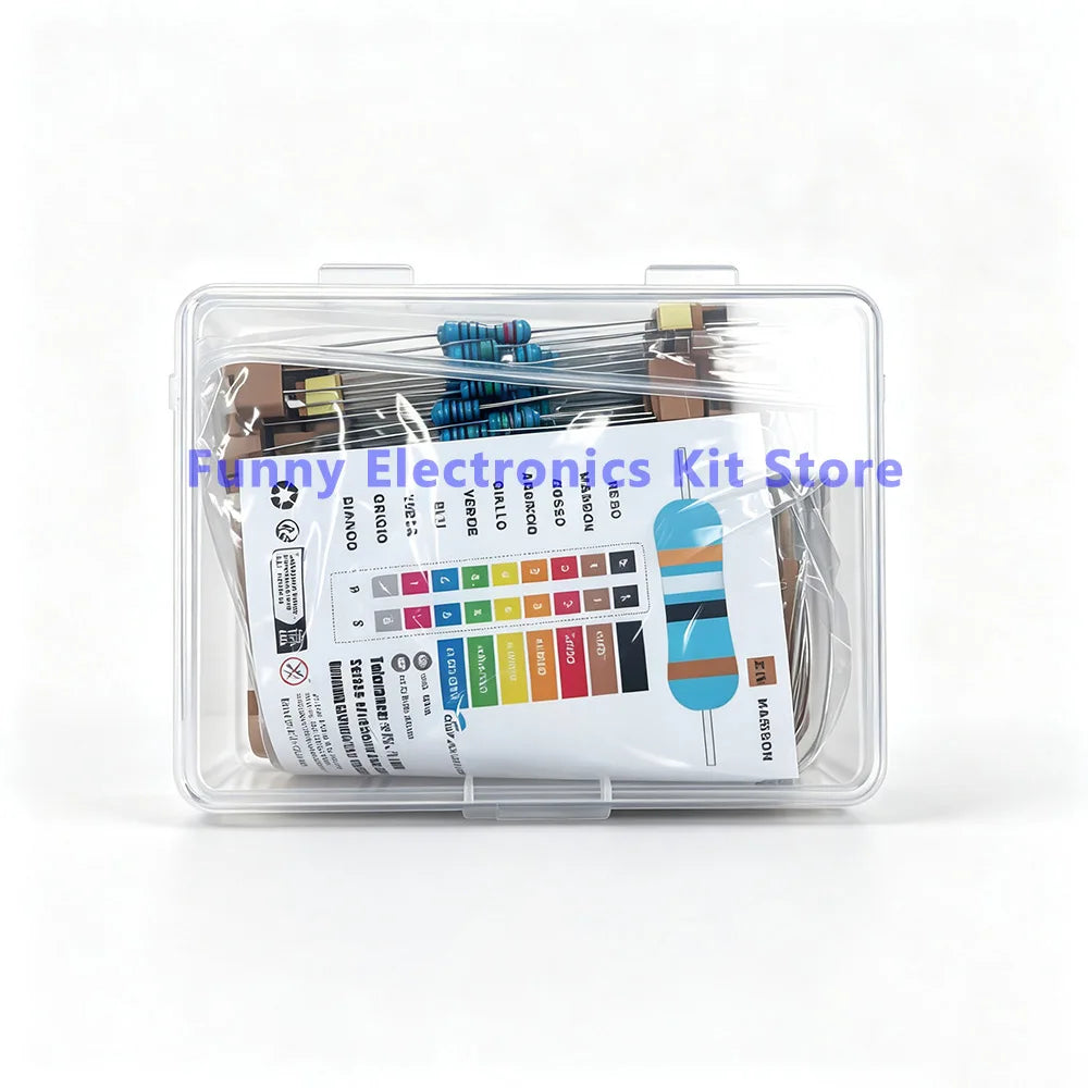 600 Pcs Assorted Metal Film Resistor Kit 30 Values 1/4W Resi