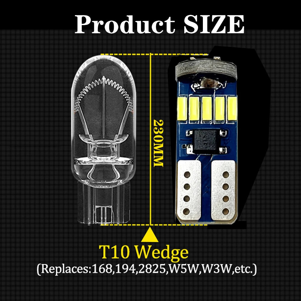 BMTxms 2Pcs T10 W5W LED Bulbs Parking Lamp Clearance Lights 