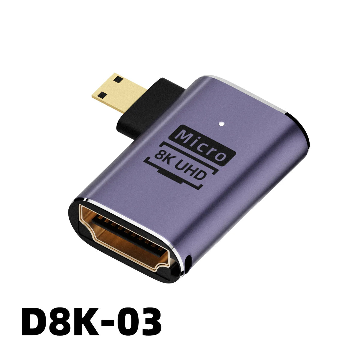 360 Degree Angled U-shaped L Converter Mini HDMI Male to HDMI-compatible 2.1V Female Extension 4K 5K 3D UHD 8K 60Hz Adapter