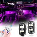 2/4pcs Wireless LED Strobe Lights Car Decor Atmosphere Light