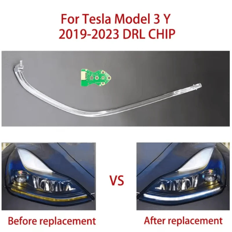 Angel Eyes Chip For Tesla Model 3 Y Lens Edition White Ballast Module 2019-2023 Car Headlight DRL Chip