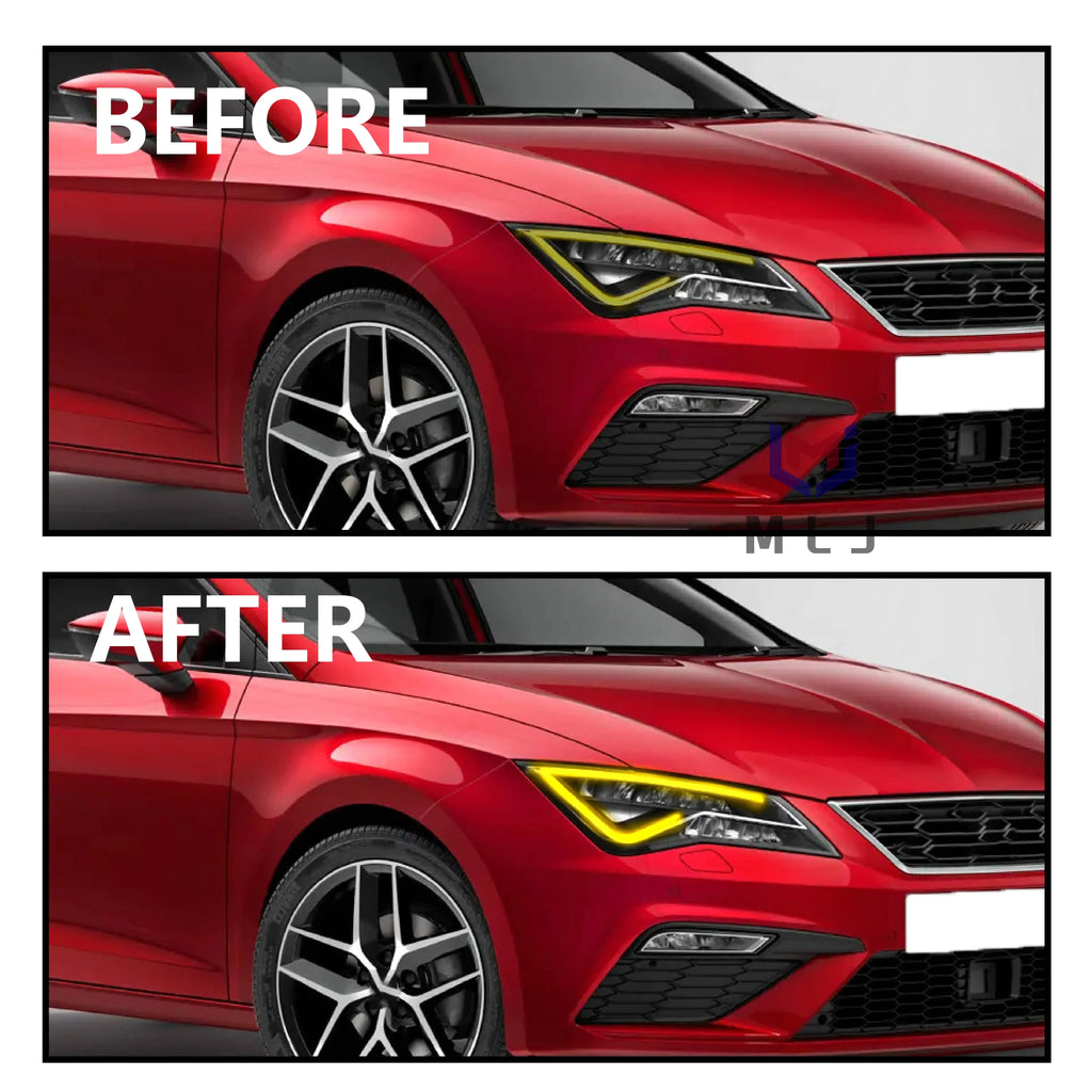 Angel Eye Light Guide Strip DRL PCB Chip Board For SEAT Leon MK3 5F Cupra 2013-2017 Headlight Replacement