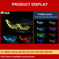 Headlight Upgrade Set with RGB DRL APP Control LED Module Perfect Fit for G22 G23 G26 2021 2025 for BMW G23