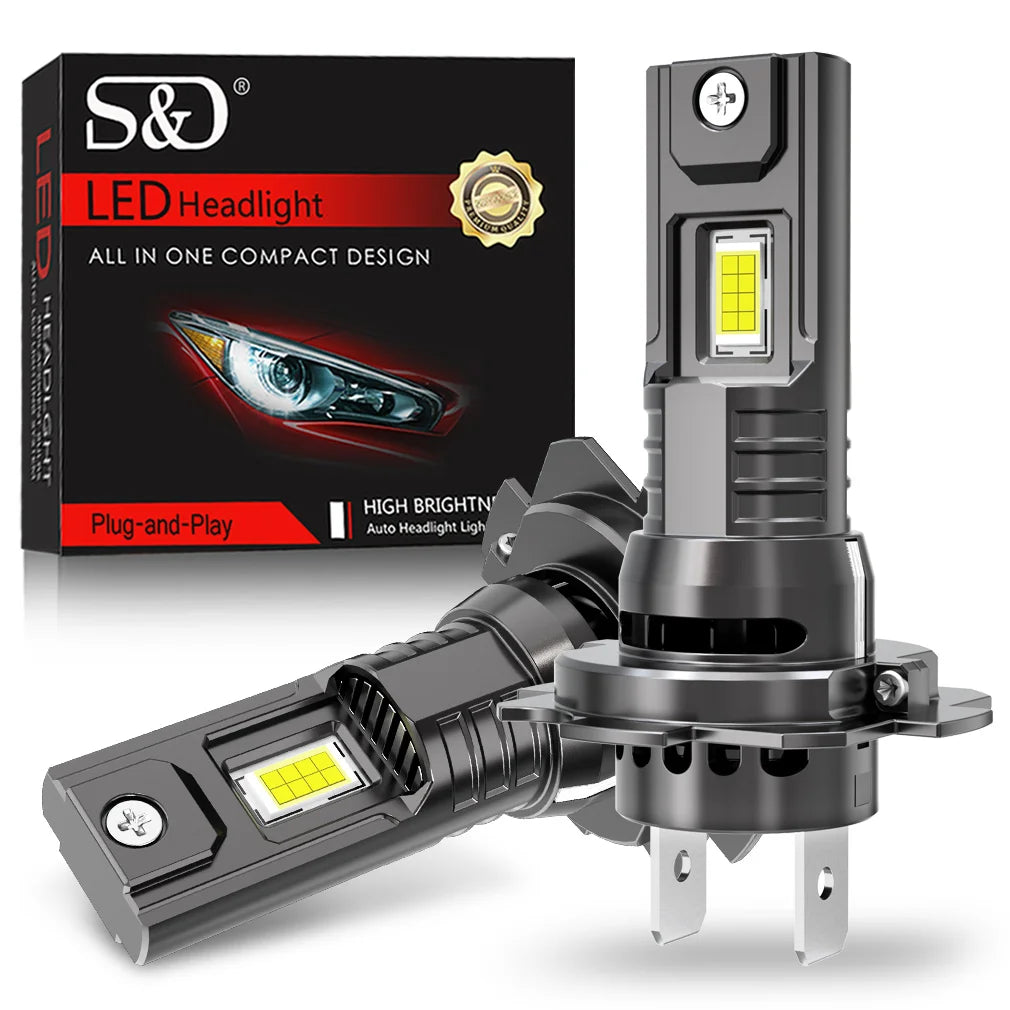 30000LM H7 LED Headlight Kit Mini Canbus H7 Led Bulb 130W 35