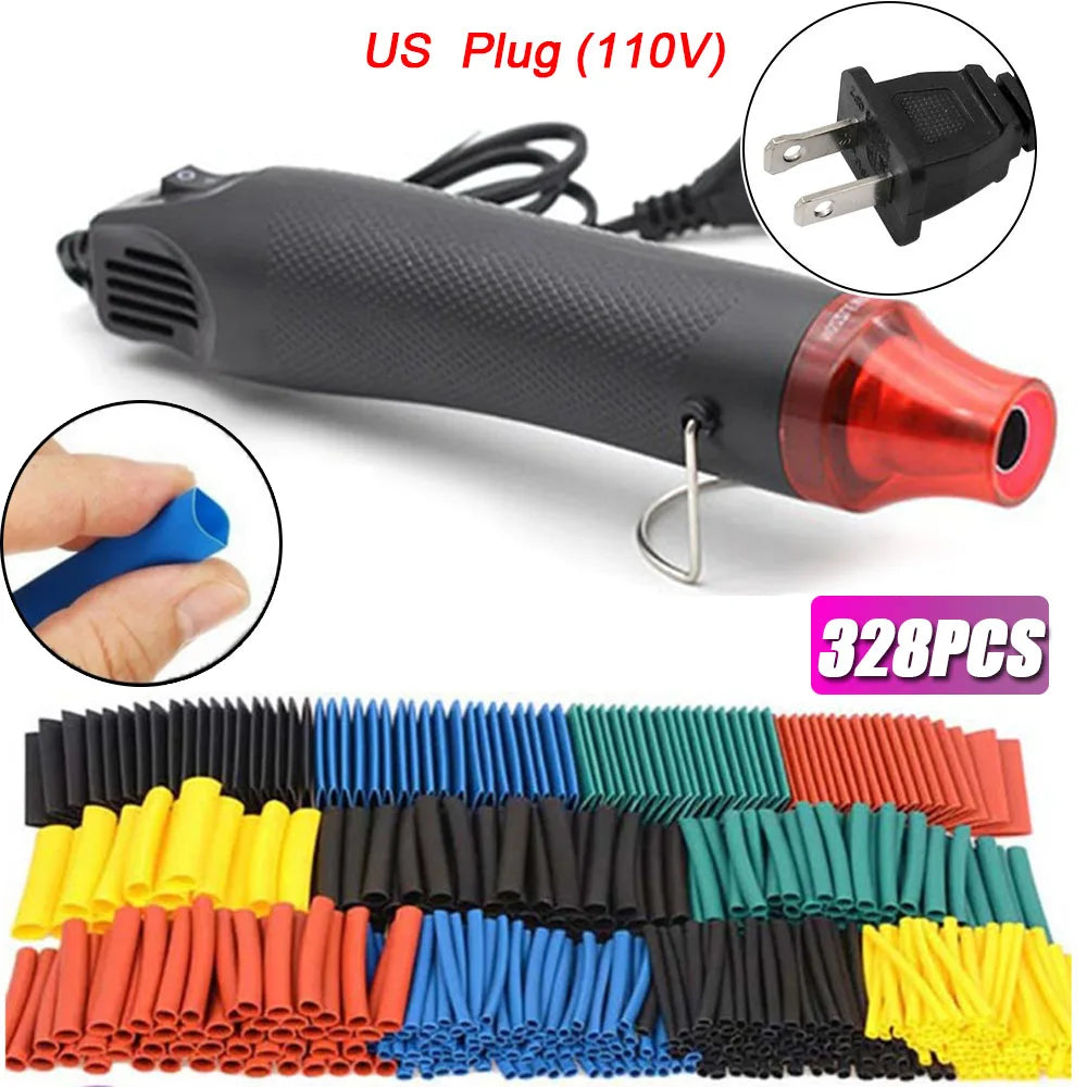 580/328/127PCS Heat Shrink Tubing Wrapping Kit 2 1 Shrinkable Wire Shrinking Wrap Tubing Wire Connect Cover Protection Sleeving