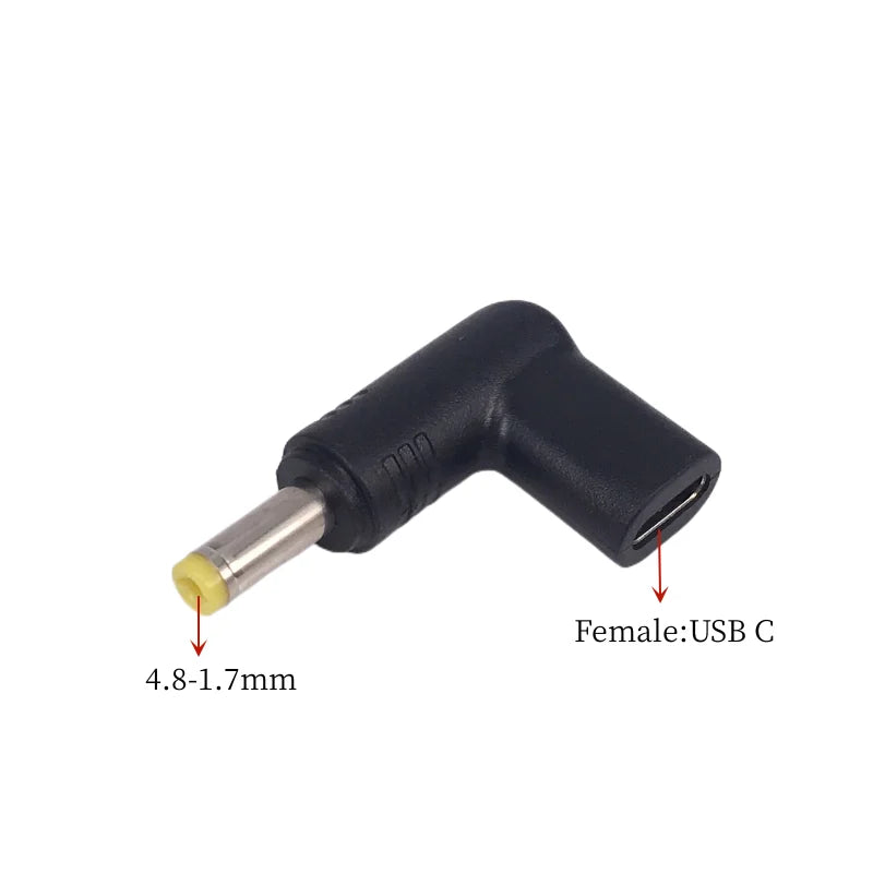 USB C PD to DC Power Connector Universal 5V 9V 12V 15V 19V T