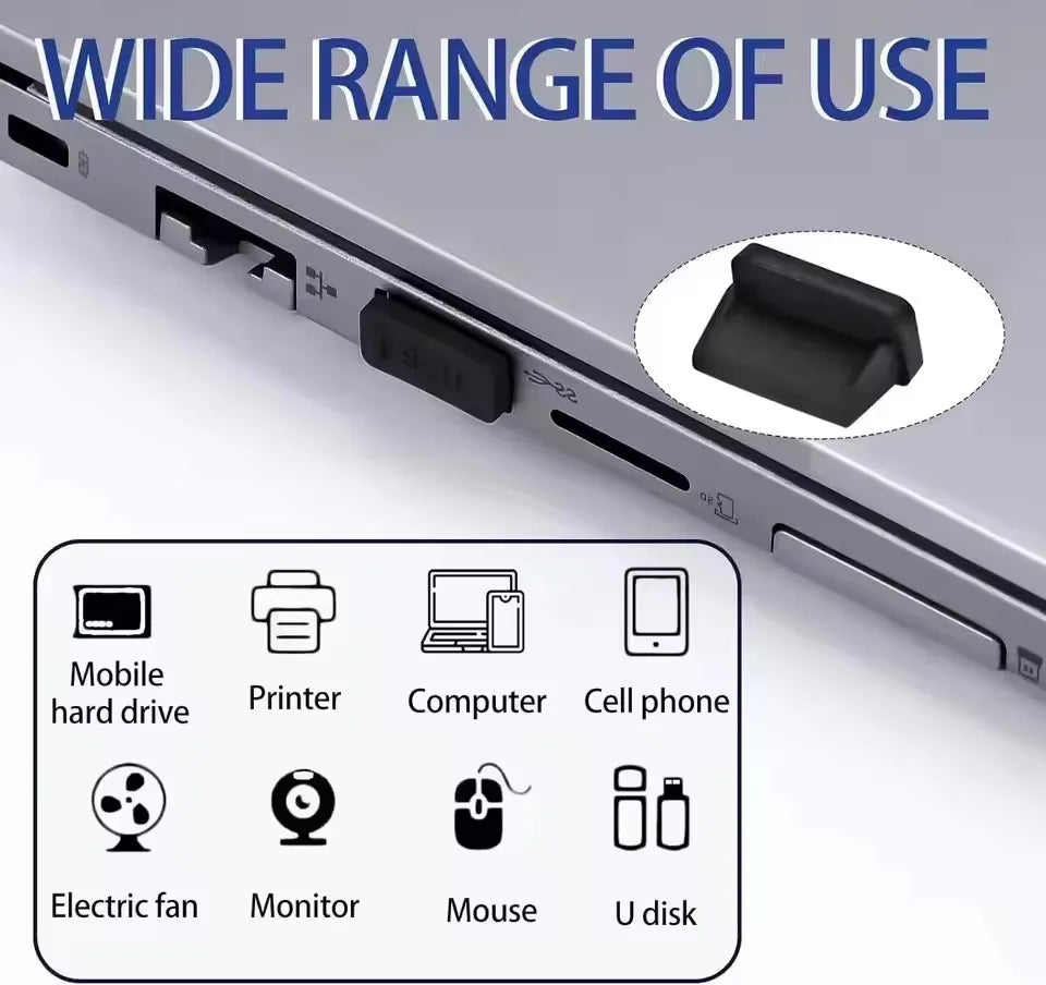 60/40/20/10PCS USB A Dust Plugs for Laptop Notebook PC USB C