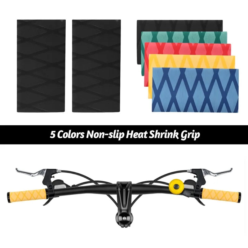 2PCS Non-slip Heat Shrink Tubing Grip Cover Waterproof Motor