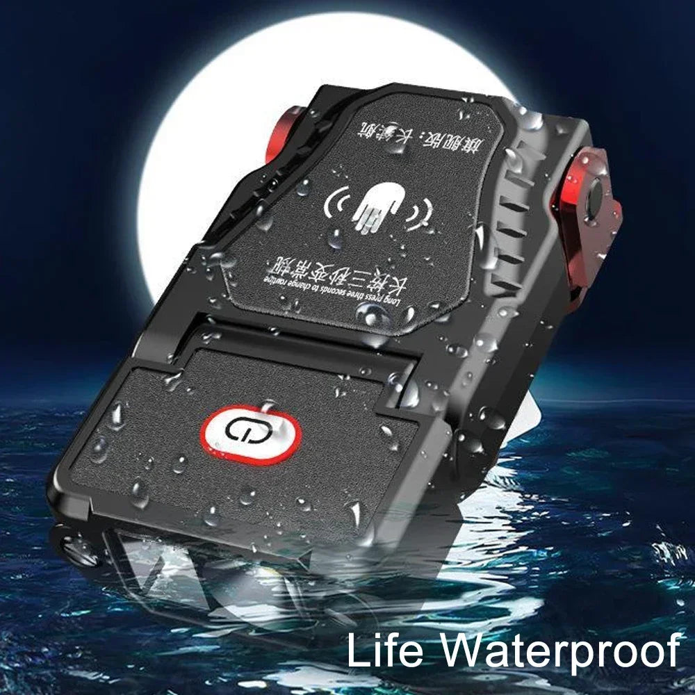 Mini Hat Clip Light Portable Smart Sensor Headlamp Rechargea