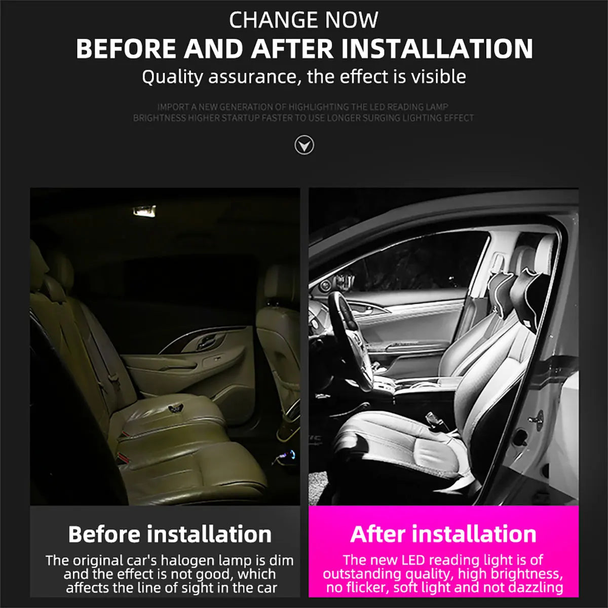 Car Panel Led Dome Reading Map Lamp 25/48SMD Car Interior Do