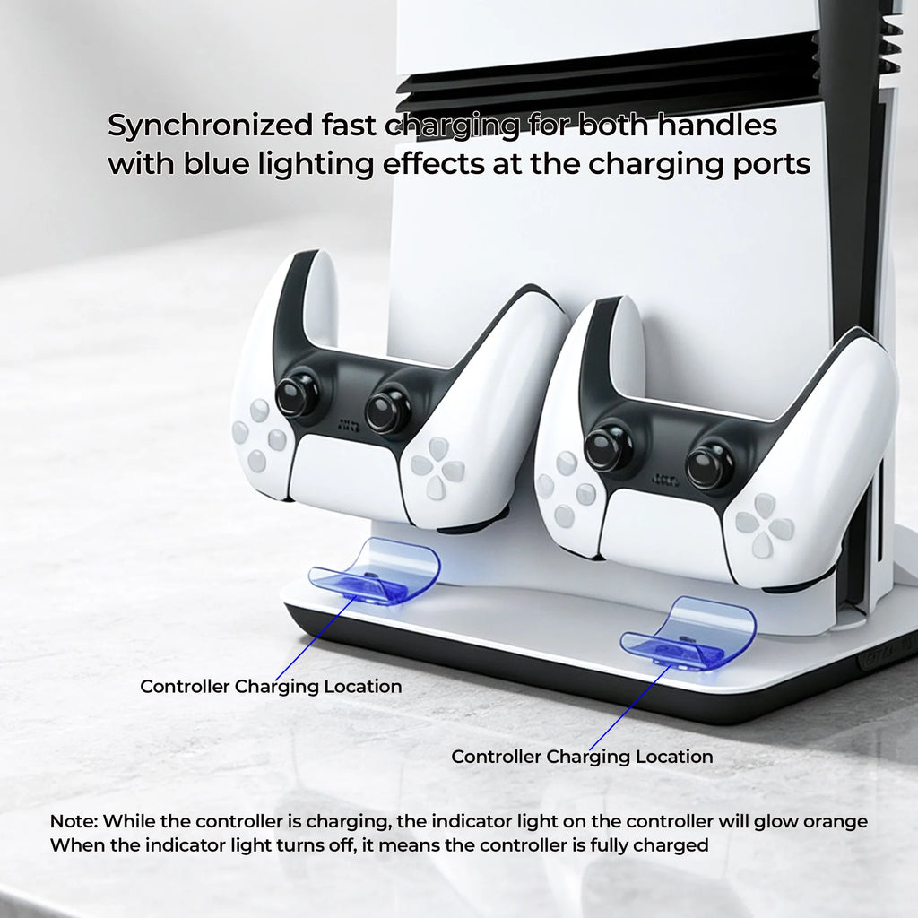 Multi-Functional Vertical Cooling Stand For PS5/PS5 Slim/PS5