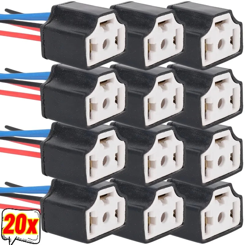 Ceramic LED H4 Headlight Socket Car Headlight Replacement Re