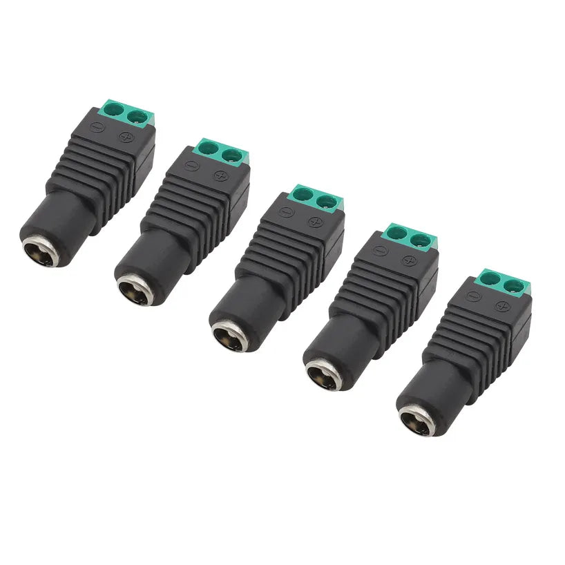 DC 2.5 x 5.5mm 12V DC Power Socket Connector 5.5 2.5mm Male Plug Female Jack Adapter For CCTV Camera LED Light