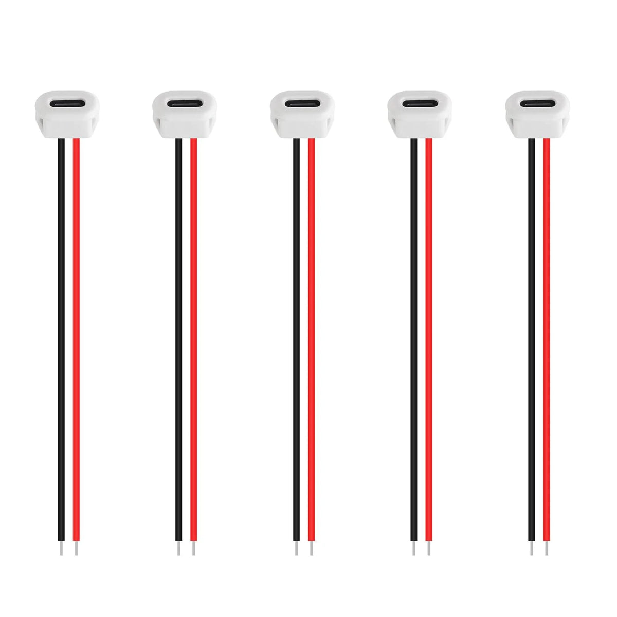 5/10pcs Type-C Female Chassis Connector USB C Female Chassis Direct Crimp Jack Female Charging Port Extension Power Cable