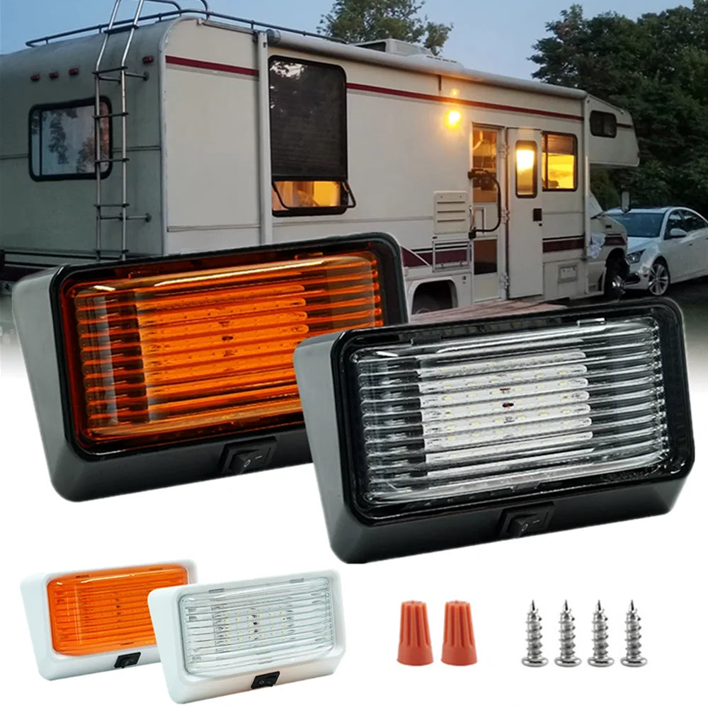 1 Set 12V 24 LED Outside RV Motorhome Camper Trailer Interio