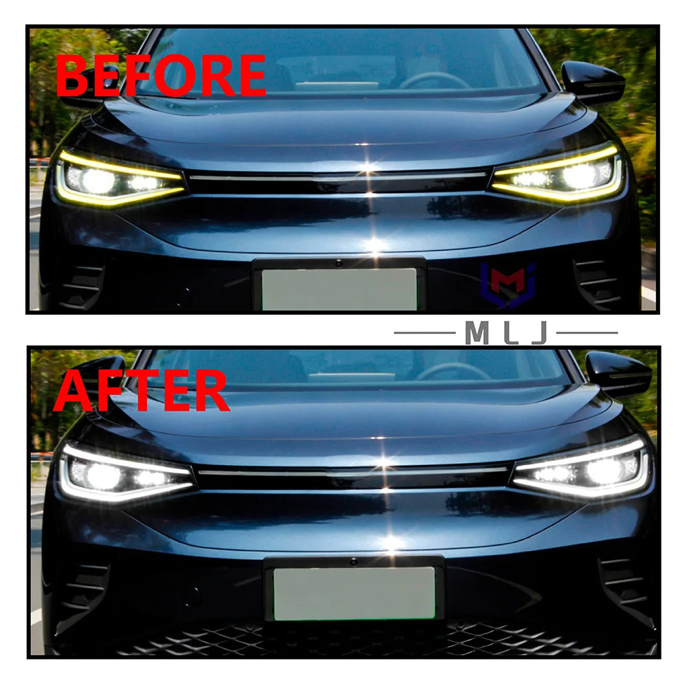 DRL Light Guide Tube Strips Light Source Chips PCB Boards Spare Parts For Volkswagen ID.4 Cross 2021-2024
