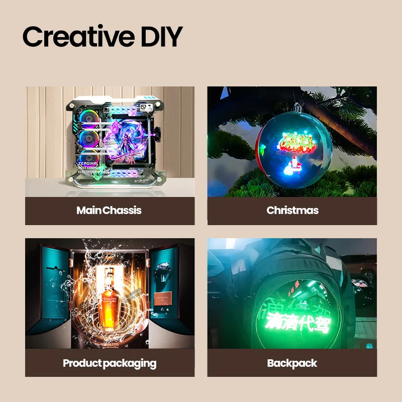 New 15.3 CM Custom Logo Products Transparent LED Display min