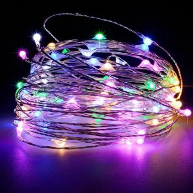 1M 2M 3M 5M Copper Wire LED String lights Holiday lighting Fairy Garland For Christmas Tree Wedding Party Decoration