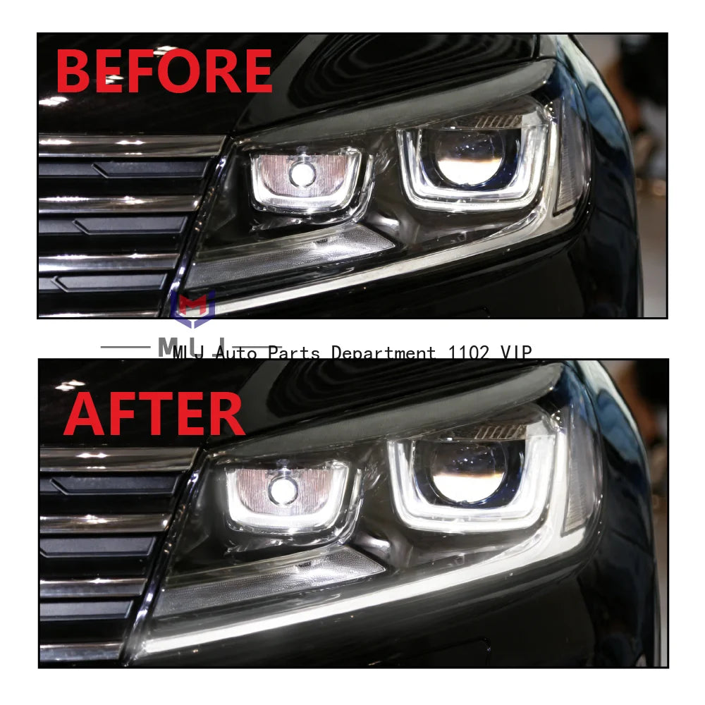 DRL Light guide Tube LED Car Headlight Daytime Running Light Guide Angel Eye Chip Auto parts for Volkswagen