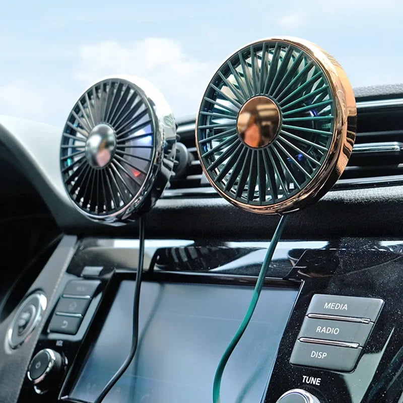 New Car Mini Fan Car Cooling Fan USB Car Air vent clip small