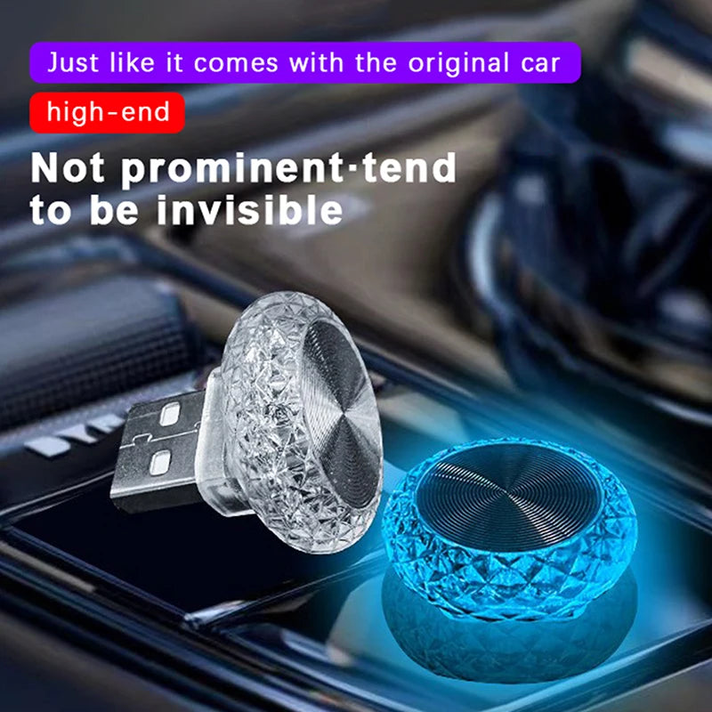 Portable Car USB Ambient Light Mini LED Decorative Atmospher
