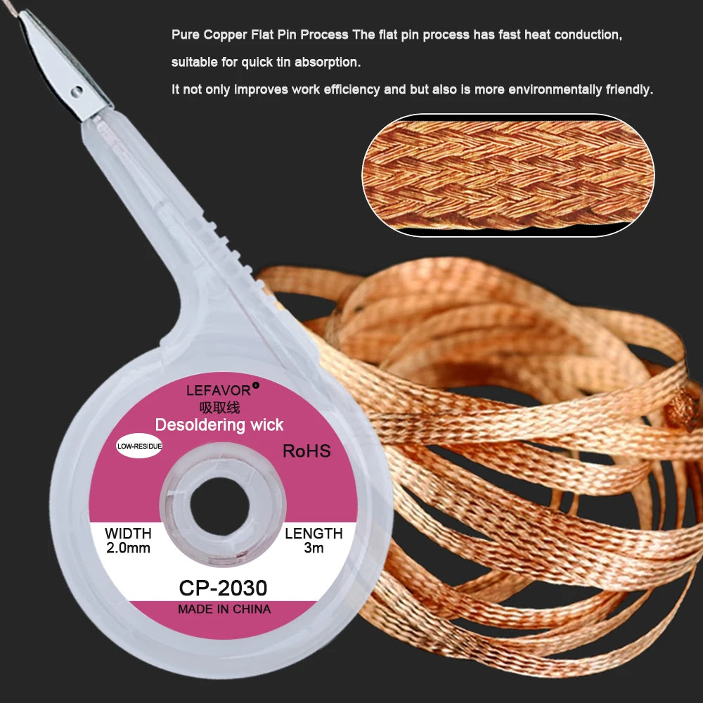 strong Desoldering Braid 1.5/2.0/2.5/3.0/3.5/4mm Width 3M Le