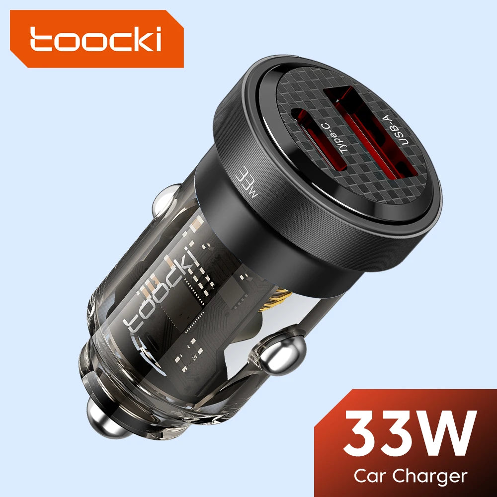 Toocki PD 33W USB Car Charger Fast Charge For iPhone 15 14 1