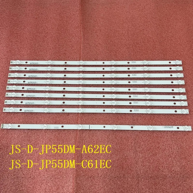 LED Backlight Strip for(9) For BBK 55LEX-8158/UTS2 AKTV JS-D-JP55DM-A62EC C61EC 55DM1000/600MA-2BIN