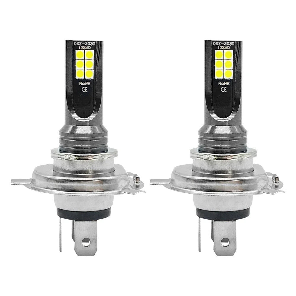 2Pcs Super Bright H4 H7 Led Bulb Car Headlight Motorcycle H1