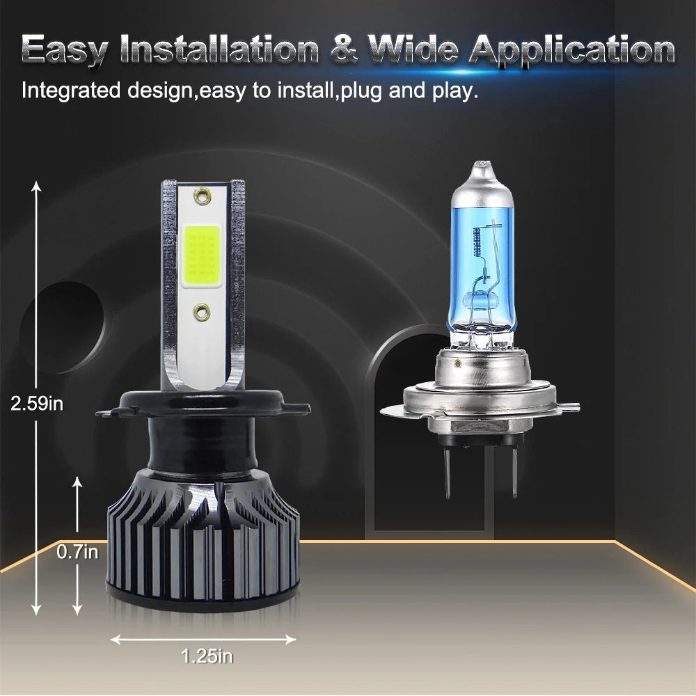 2Pcs LED Car Headlight H4 H7 H1 LED H11 H8 H9 H27 881 Blue 6
