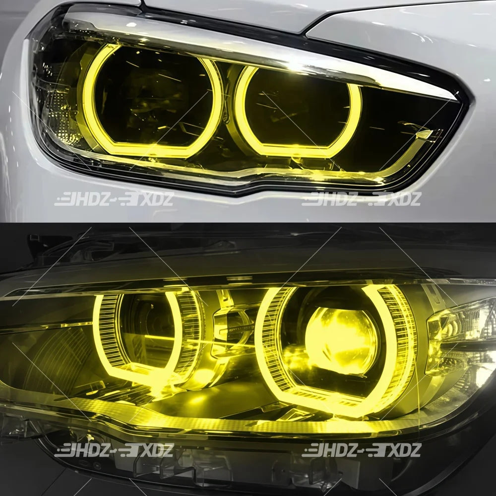 Angel Eyes DRL Boards 63117428425 For BMW 1 Series F20 F21 LCI 2016-2019 Blue Amber LED Headlight Daytime