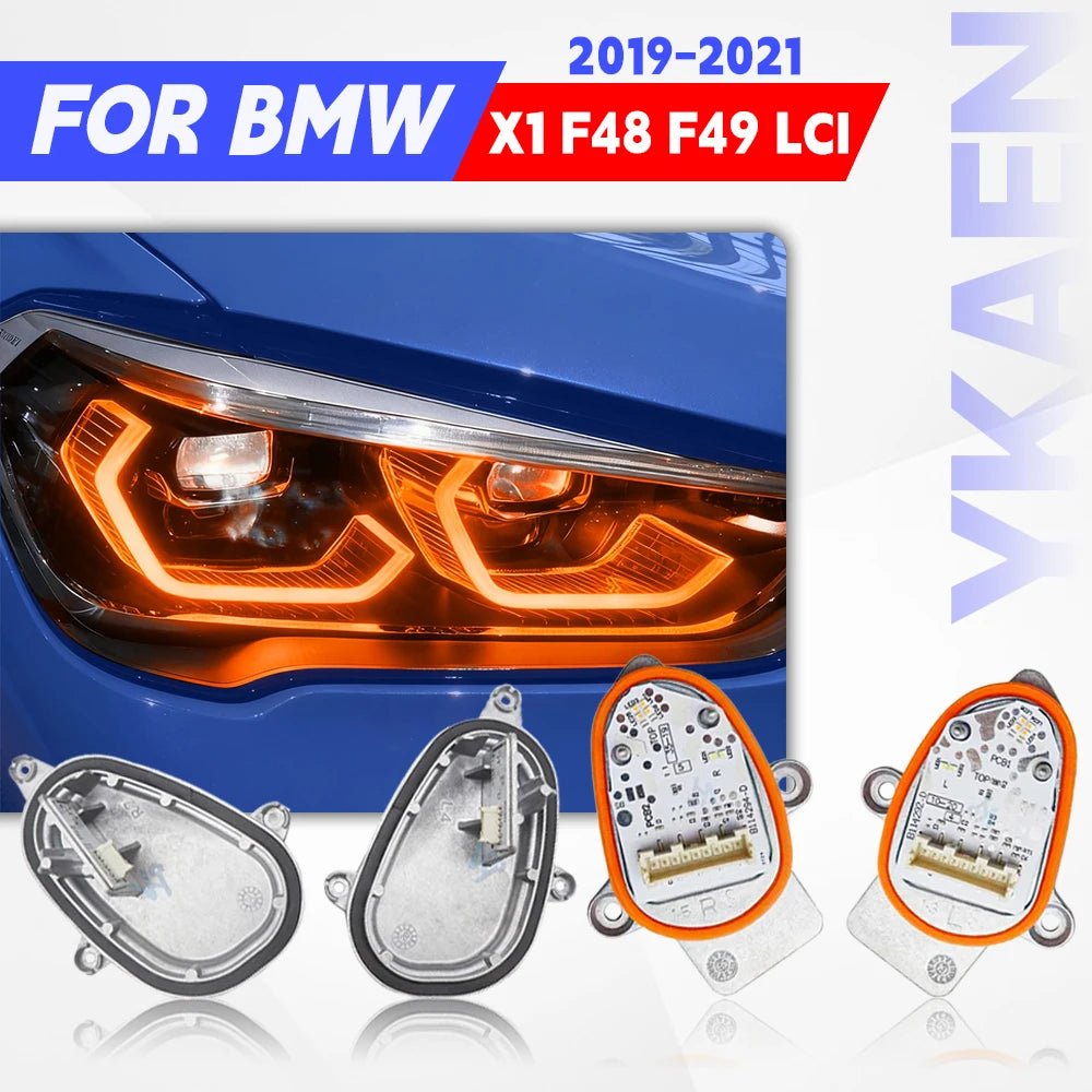 Angel Eye DRL Board Module Daytime Running Light Turn Signal Blue for BMW F48 F49 X1 2019-2022