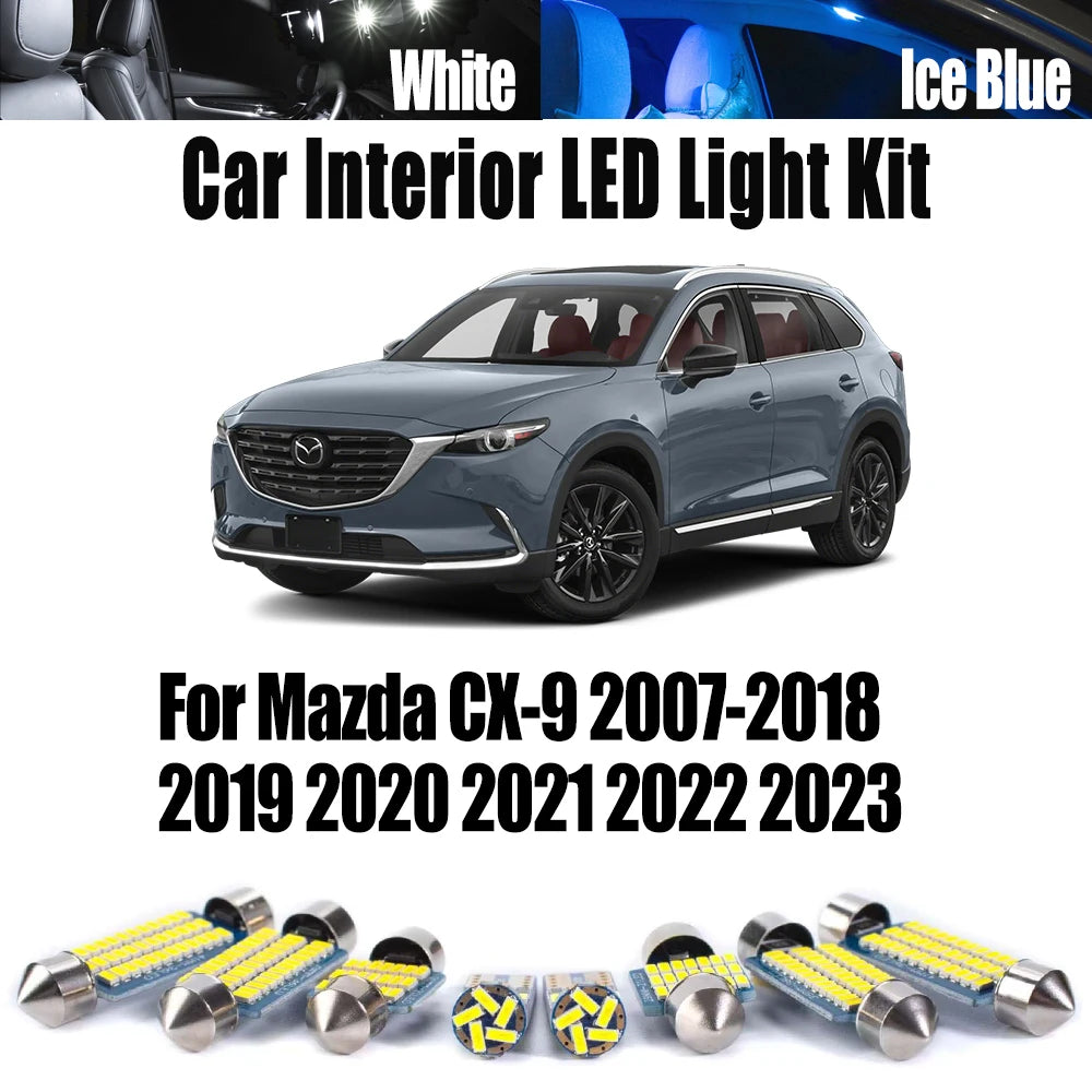 2019 2020 2021 2022 2023 LED Interior Ceiling Dome Trunk License Plate Light Kit Car Accessories for Mazda