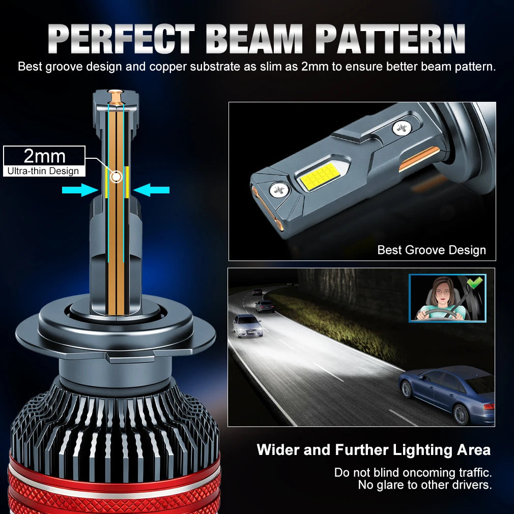 XSTORM Car Headlight H1 H4 H7 LED H8 H11 9005 HB3 9006 HB4 9