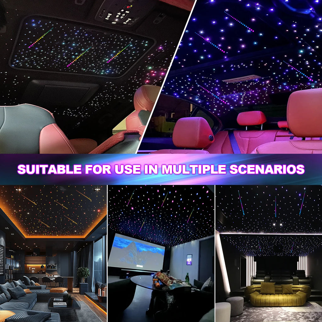 36W 4 Port Starlight Headliner Kit with Shooting Stars for C
