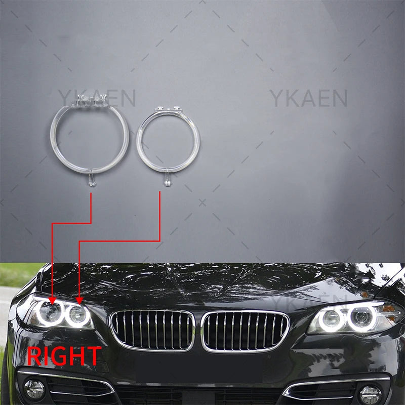 Angel Eyes DRL Light Guide Tube Plate Strip Bar For BMW 5 Series F10 F18 2014-2017 Headlight Daytime Running