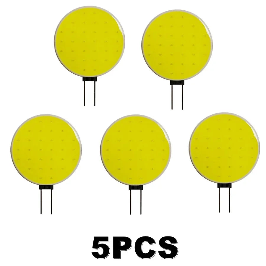 5 Pcs DC 12V G4 LED Chip COB Bulb 5W 7W Led Led matrix Light Cool White Warm White HeadLighting Replace Halogen Desk Wall Lamp