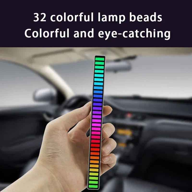 RGB LED Strip Light Music Sound Control Pickup Rhythm Ambien