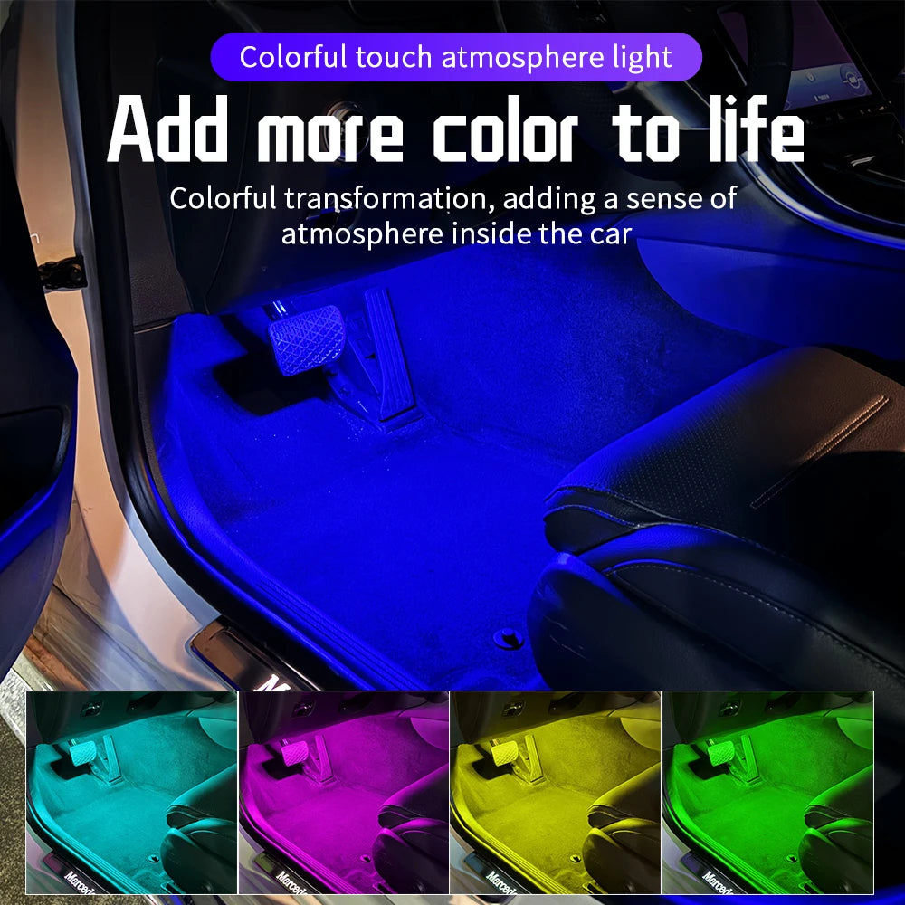 1/2/4pcs Upgrated Mini USB Touch LED Light Touch Control Car