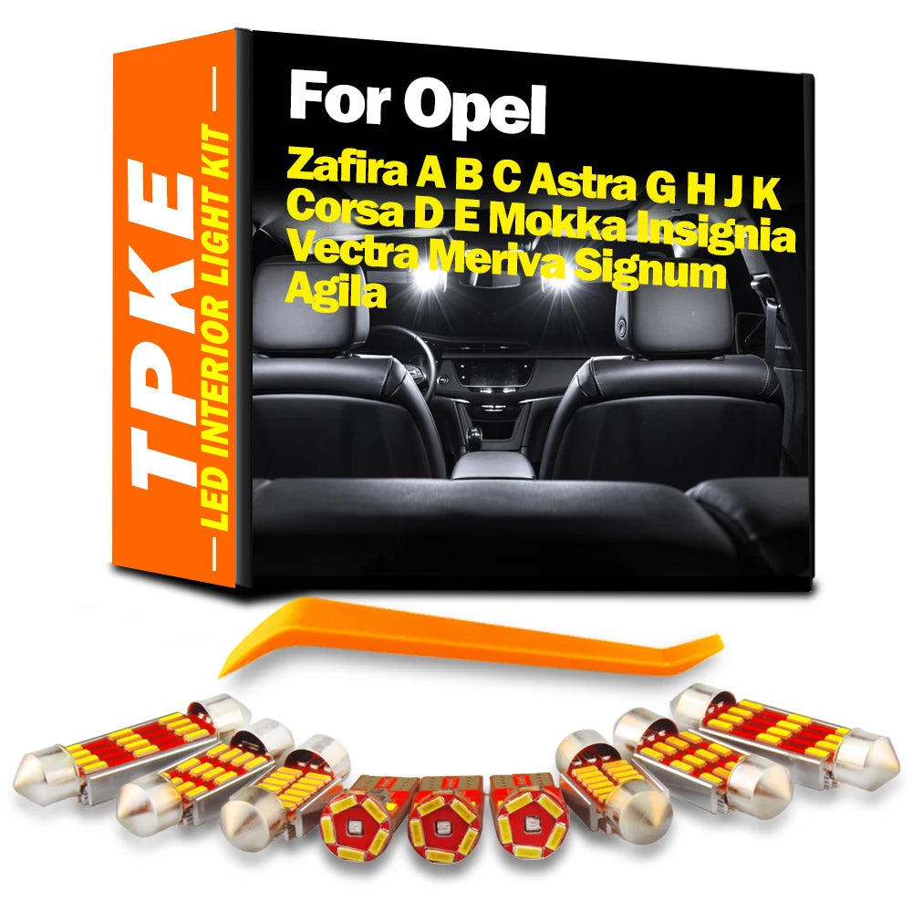 Indoor Bulb LED Map Light Kit For Opel Vauxhall Zafira A B C