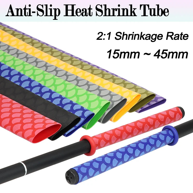 1m/pc Fish Scale Anti-slip Heat Shrink Tube Dia.15 45mm 2 1 