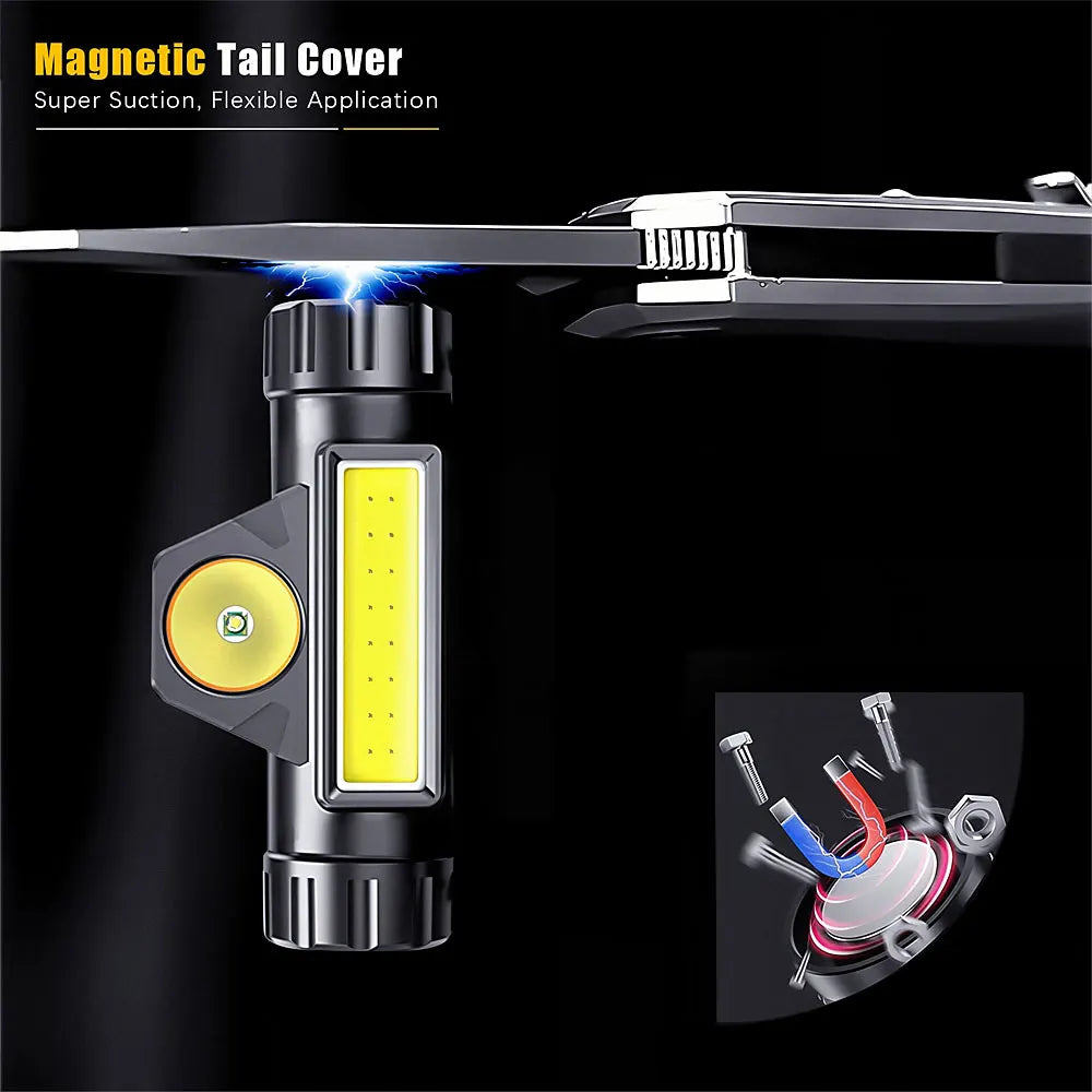 Rechargeable COB LED Headlamp Strong Magnetic Powerful Headl