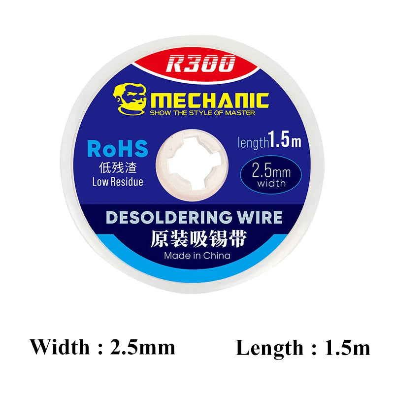 MECHANIC R300 Desoldering Mesh Braid Solder Wick Wire for Mobile Phone Computer PCB Welding Tin Remover BGA Repair Tools
